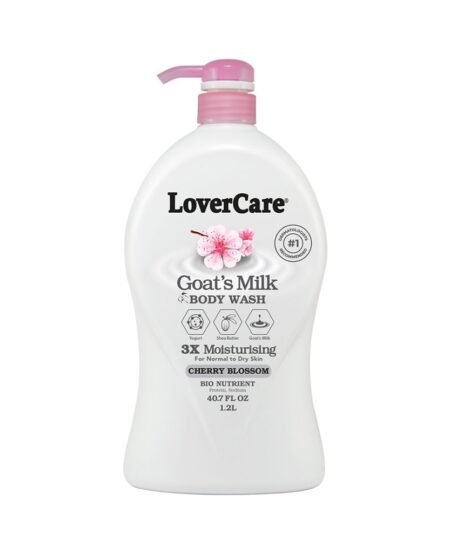 Lovercare Goat's Milk Body Wash 40.7 Oz (1200Ml)-Cherry Blossom