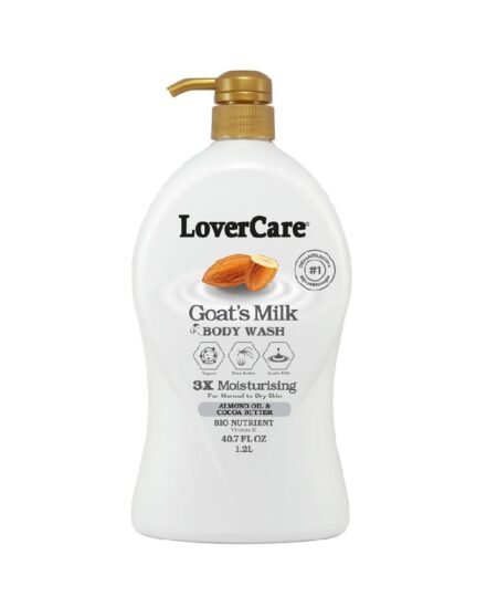 Lovercare Goat’s Milk Body Wash 40.7 Oz (1200Ml)- Almond Oil & Cocoa Butter