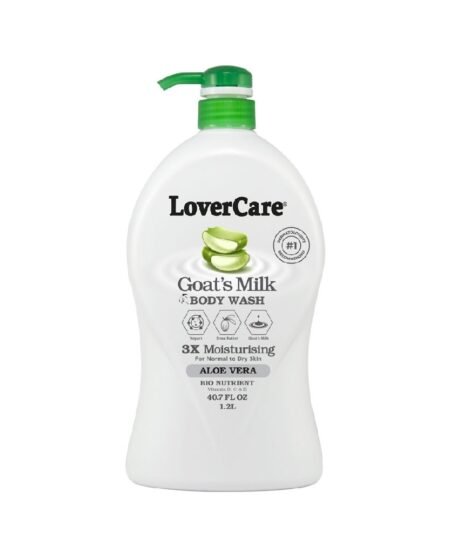 Lovercare Goat's Milk Body Wash 40.7 Oz (1200ml)-Aloe Vera