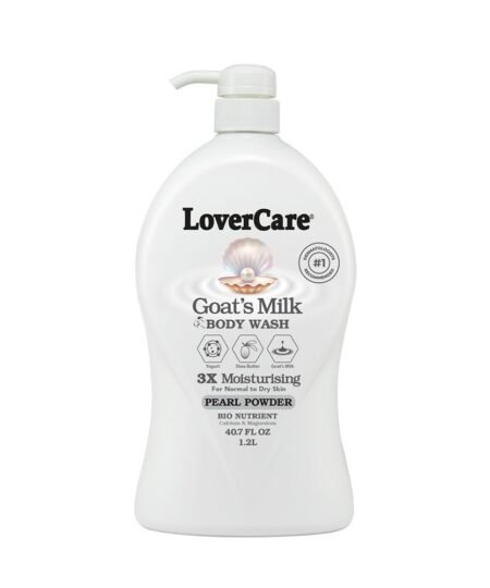 Lovercare Goat's Milk Body Wash  40.7 Oz (1200Ml) - Pearl Powder