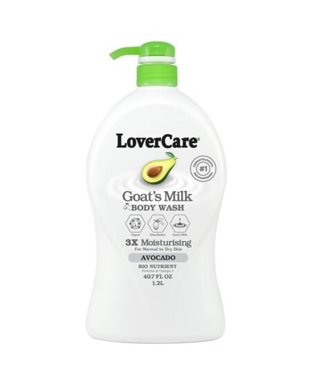 Lovercare Goat's Milk Body Wash  40.7 Oz (1200Ml)-Avocado