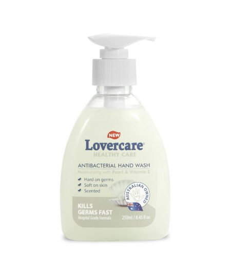 Pack of 4 - Lovercare Antibacterial Hand Wash  Bottle PEARL 250ml 8.45 fl oz