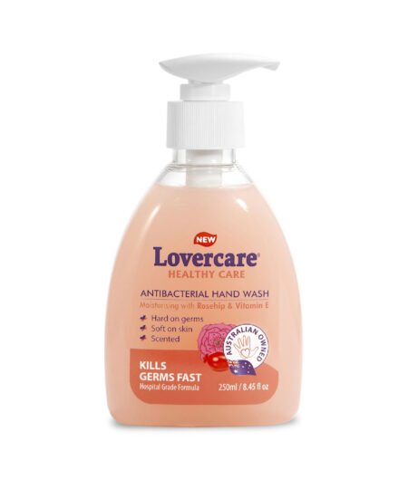 Pack of 4 - Lovercare Antibacterial Hand Wash Rosehip 8.45 fl. oz - 250ml