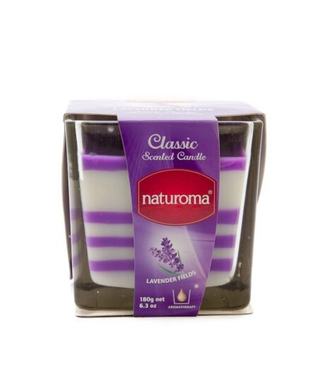 Naturoma Air Freshener Scented Candles 6 X 180g Lavender FIelds