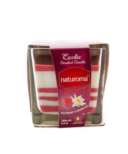 Naturoma Scented Candles 6 X 180g Raspberry & Water Lily