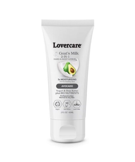 Pack of 4 - Lovercare Goat's Milk 2in1 Hand & Body Lotion 60ml Avocado