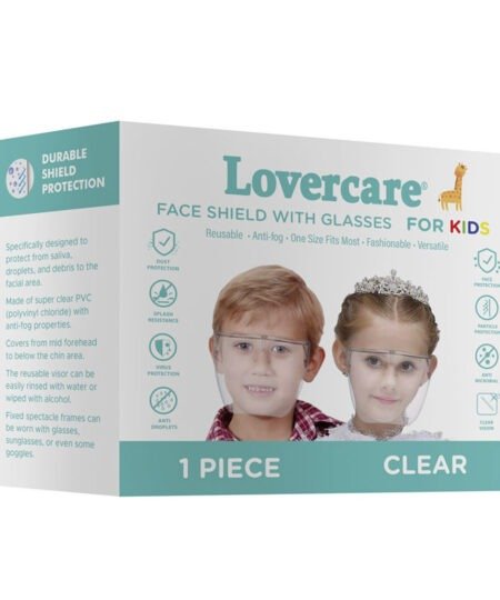 Lovercare Face Shield with Glasses for KIDS Clear 1pc