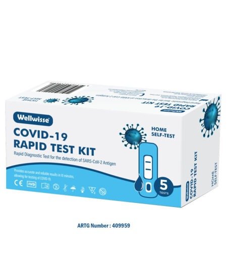 Wellwisse COVID-19 AG Rapid Test Kit 5pc