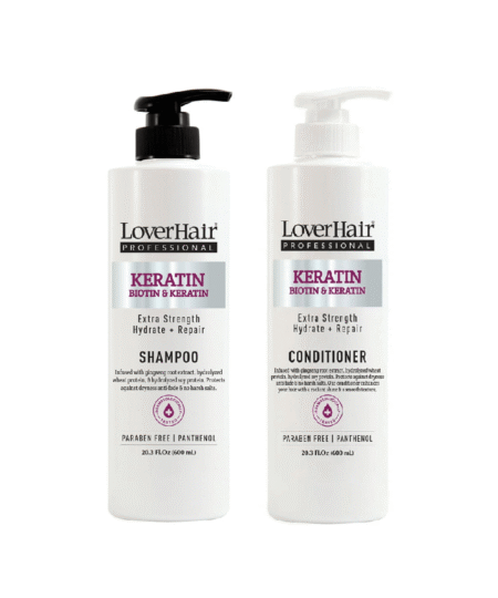 Combo Pack-LoverHair Professional Keratin Biotin Shampoo & Conditioner