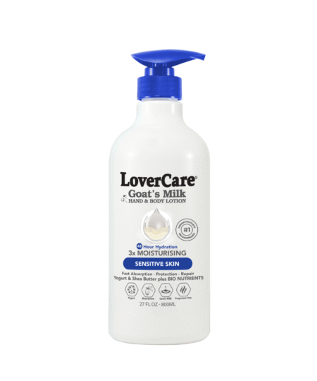 Lovercare Goat's Milk  Hand & Body Lotion   (800Ml)- Sensitive Skin