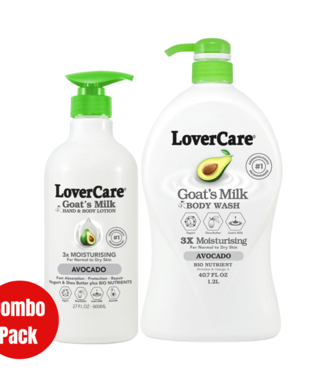 Combo Pack - Lovercare Goat Milk Body Wash  & Hand Body Lotion- Avocado