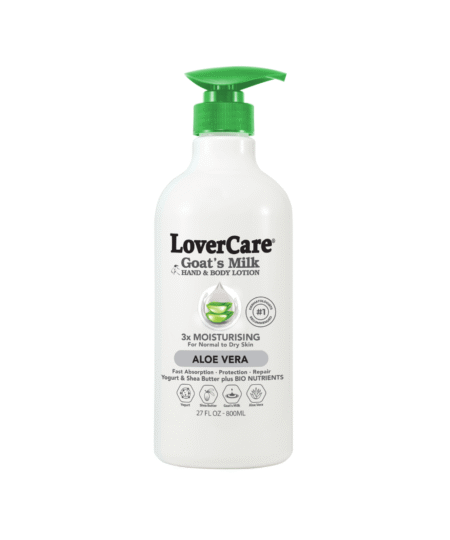Lovercare Goat's Milk Hand & Body Lotion  (800Ml)-Aloe Vera